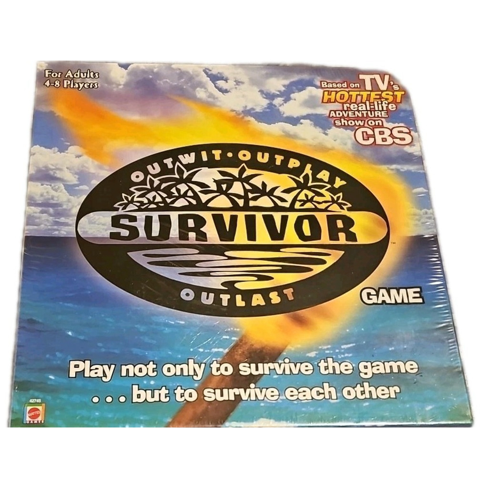 Vintage 2000 Survivor TV Show Board Game Mattel Games New Sealed 4-8 Players